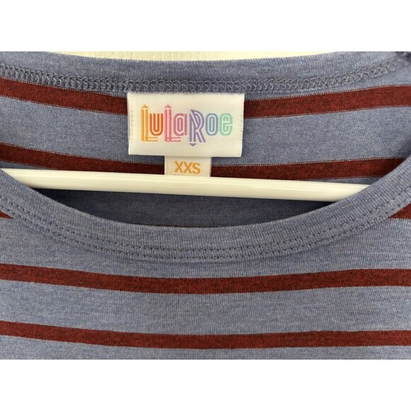 LuLaRoe Womens Dress Size XXS Julia Multi-Color Striped Dress - Picture 3 of 4